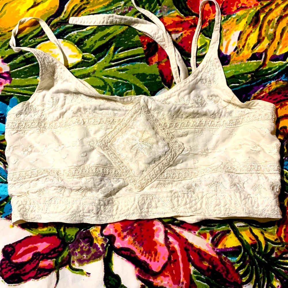 Cream Halter Top